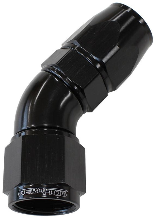 570 SERIES PTFE 45° HOSE END -16AN BLACK